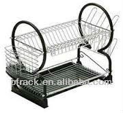 2-tiers stainless steel plate rack